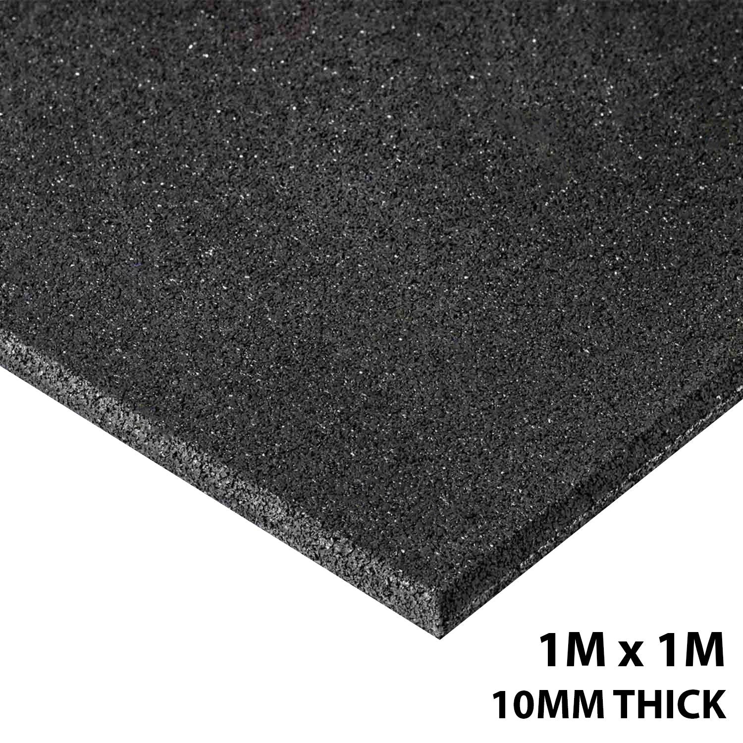 Armortech Commercial Gym Flooring Black 1x1mx10mm