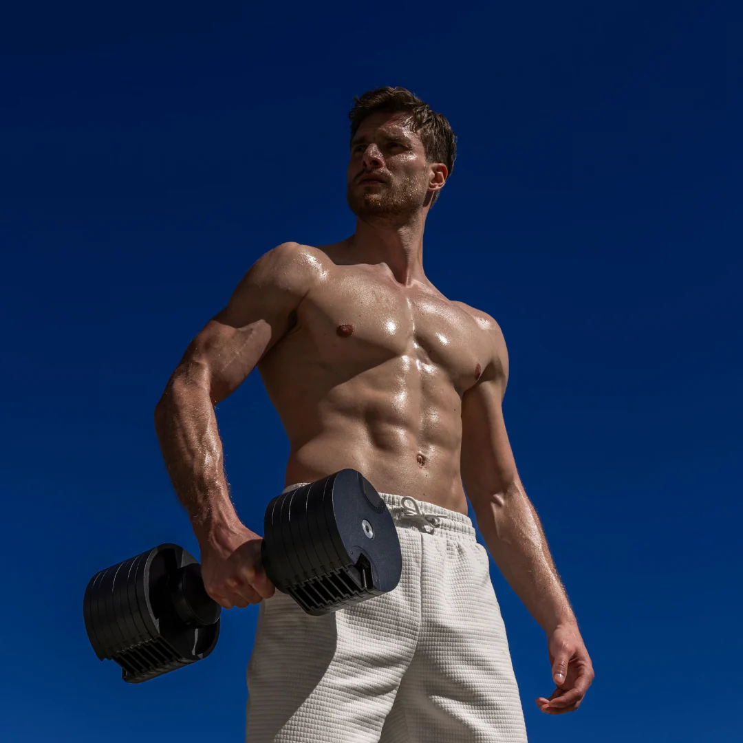 Nuobell 2-32kg Adjustable Dumbbell PAIR (Black Handles) - Image 8