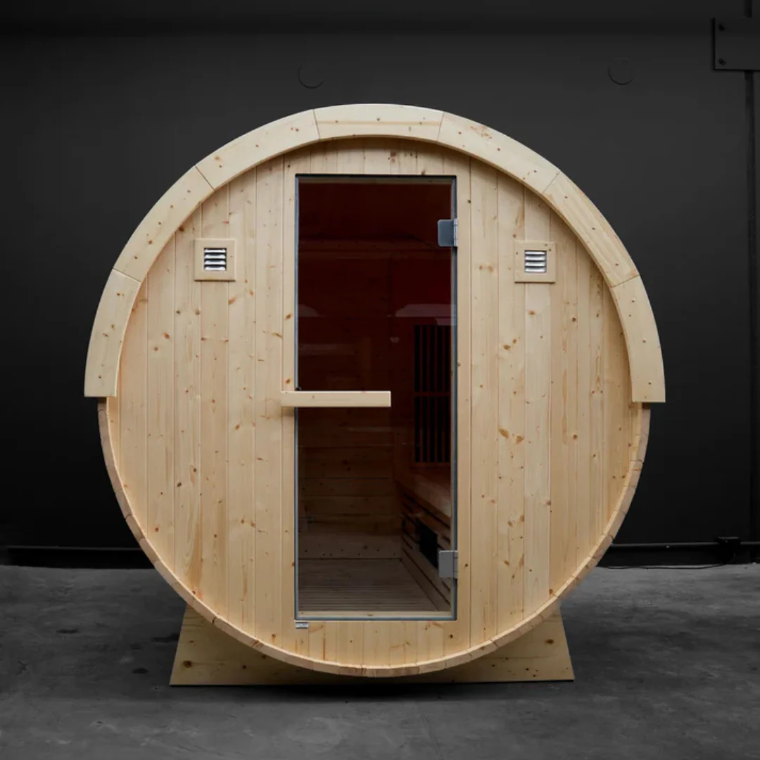 Rejuvenex Outdoor Infrared 6 Person Barrel Sauna - Image 4