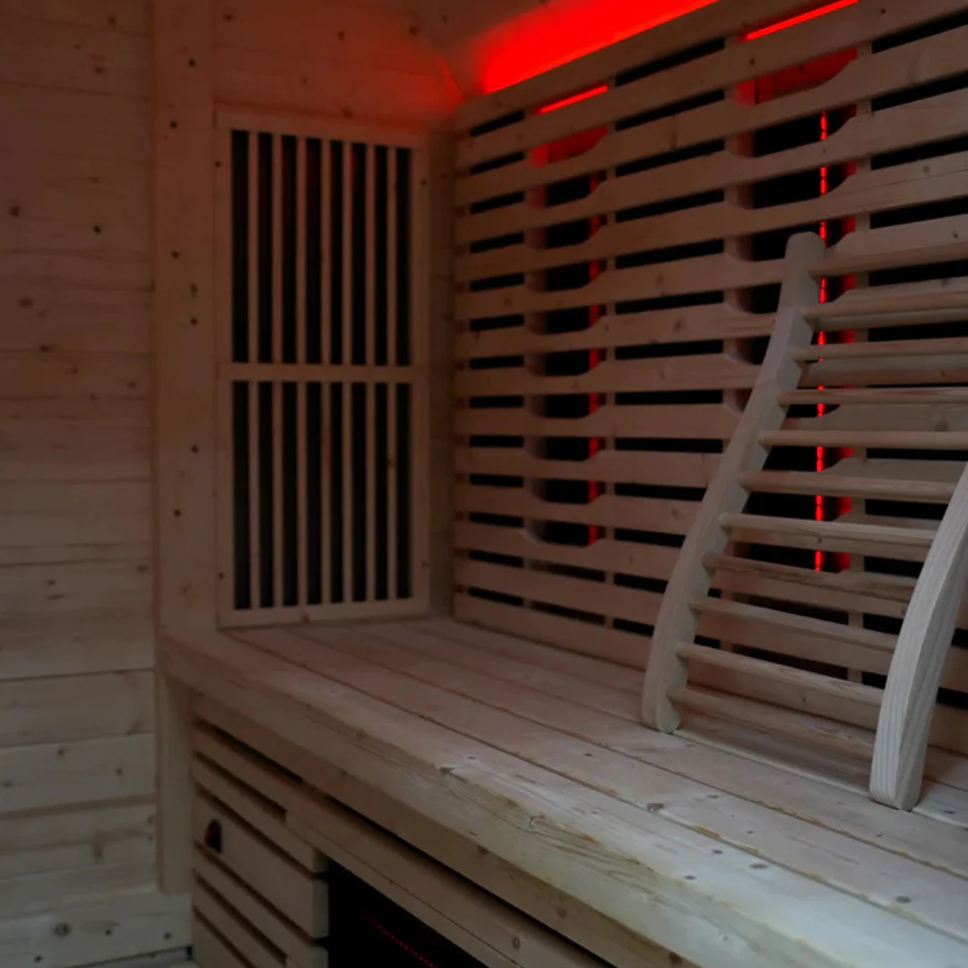 Rejuvenex Outdoor Infrared 6 Person Barrel Sauna - Image 5